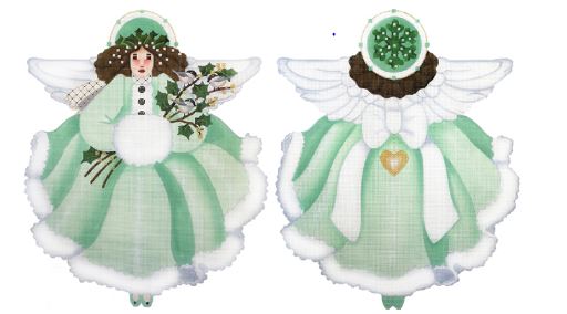 click here to view larger image of Wintergreen Angel (hand painted canvases)
