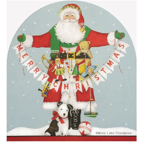 click here to view larger image of Merry Christmas Santa (hand painted canvases)