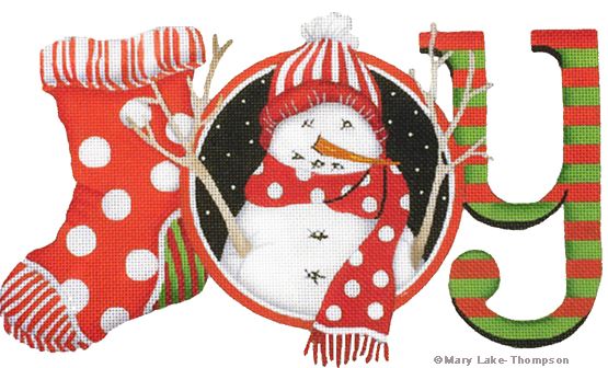 click here to view larger image of Snowman Joy (hand painted canvases)