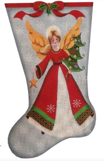 click here to view larger image of Star Angel Stocking - 18ct (hand painted canvases)