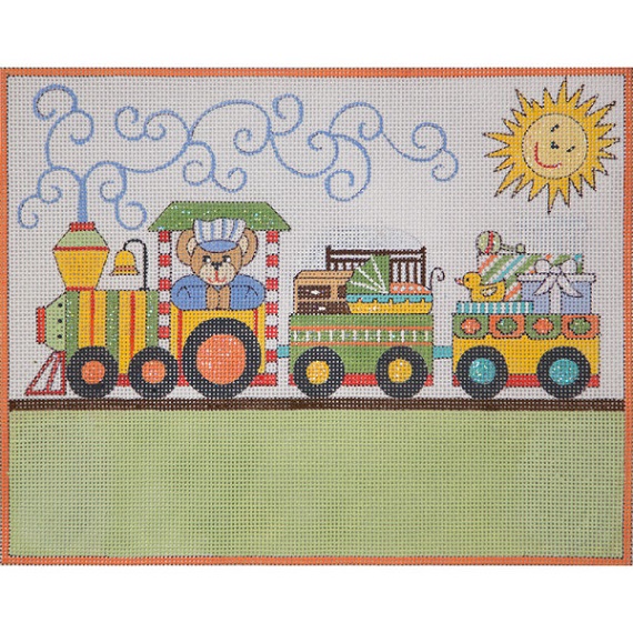 click here to view larger image of Baby Gifts Train (hand painted canvases)