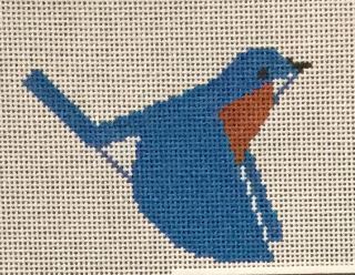 click here to view larger image of Bluebird Ornament (hand painted canvases)