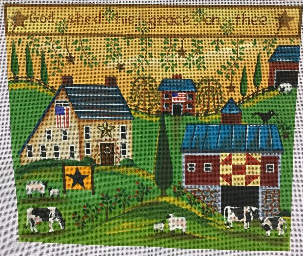 click here to view larger image of Peaceful Farm (hand painted canvases)