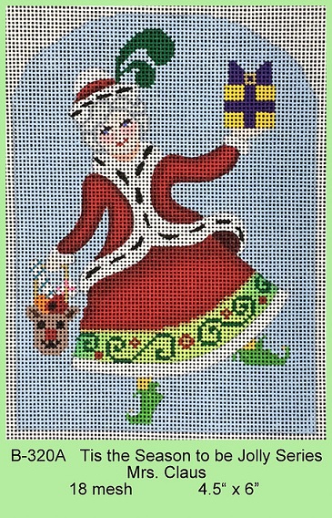 click here to view larger image of Tis The Season To Be Jolly Series - Mrs Claus (hand painted canvases)