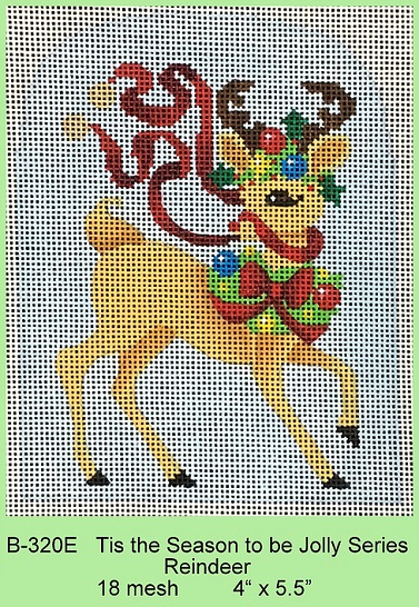 click here to view larger image of Tis The Season To Be Jolly Series - Reindeer (hand painted canvases)