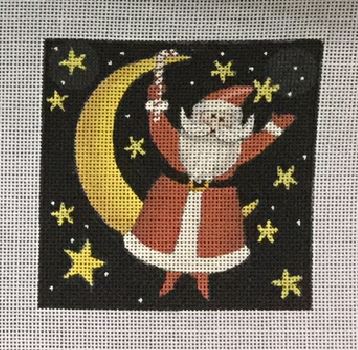 click here to view larger image of Celestial Santa Moon (hand painted canvases)