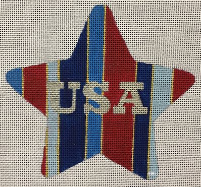 click here to view larger image of USA Star (hand painted canvases)
