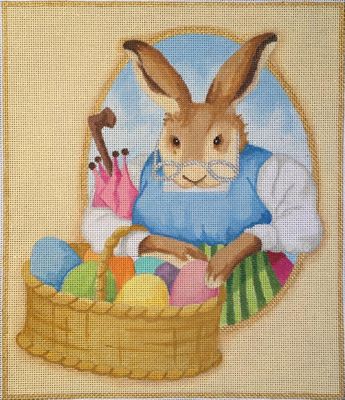 click here to view larger image of Momma Bunny With Eggs (hand painted canvases)