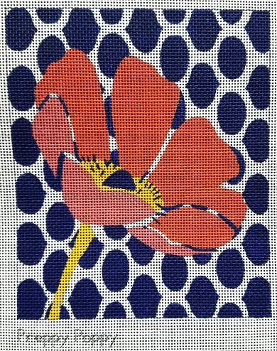 click here to view larger image of Preppy Poppy (hand painted canvases)