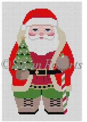 click here to view larger image of Woodsman Santa (front) (hand painted canvases)
