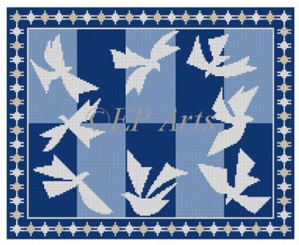 click here to view larger image of Doves of Peace (hand painted canvases)