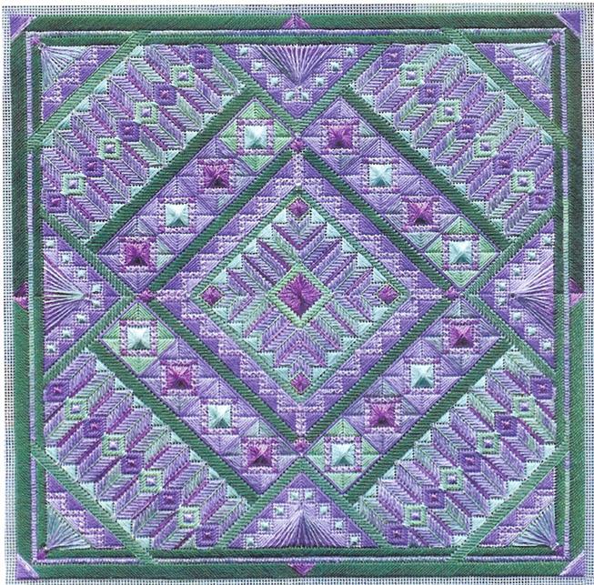 click here to view larger image of Lavender Fields (Includes Embellishments) (counted canvas work)