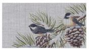 click here to view larger image of Chickadees in Pine Branches (hand painted canvases)