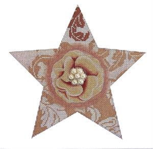 click here to view larger image of Bling Flower Star (hand painted canvases)