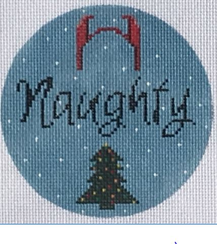 click here to view larger image of Naughty Ornament (hand painted canvases)