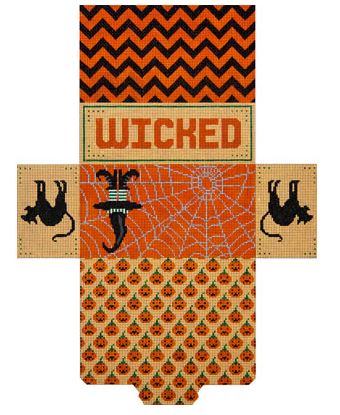 click here to view larger image of Halloween Patchwork (hand painted canvases)
