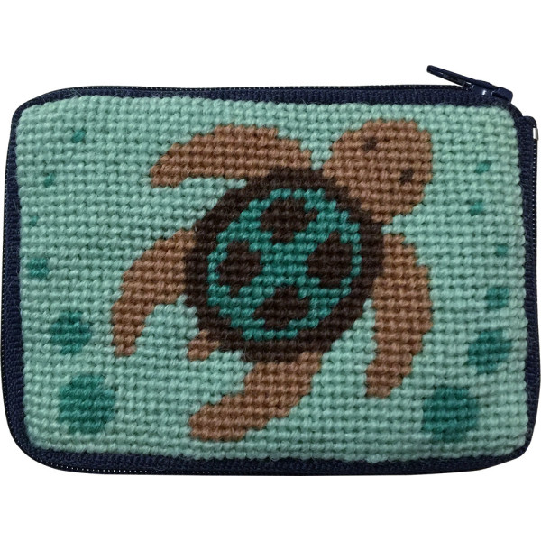 click here to view larger image of Sea Turtle Coin Case (needlepoint kits)