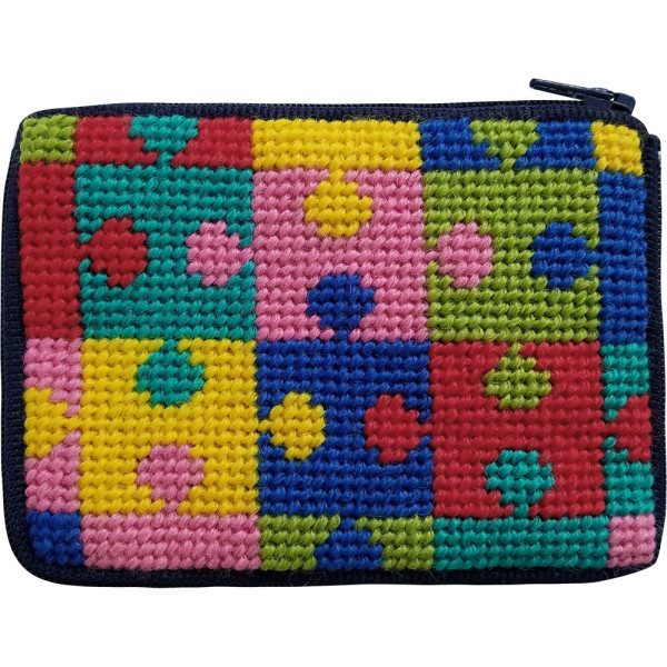 click here to view larger image of Puzzle Pieces Coin Case (needlepoint kits)