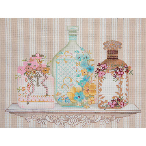 click here to view larger image of Perfume Bottles (hand painted canvases)