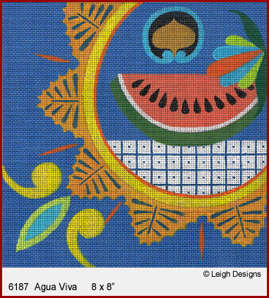 click here to view larger image of Agua Viva (hand painted canvases)