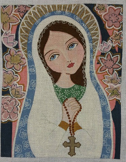 Rosary Mary hand painted canvases 