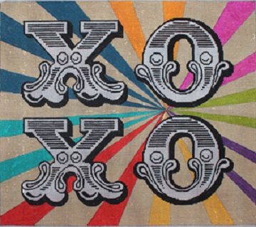 click here to view larger image of XOXO (hand painted canvases)