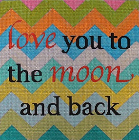click here to view larger image of Love You to the Moon and Back (hand painted canvases)