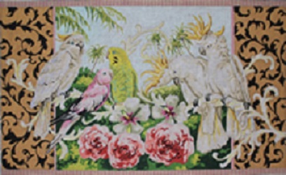 click here to view larger image of Parakeets/Cockatoos (hand painted canvases)