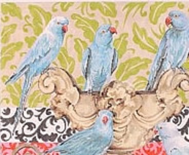 click here to view larger image of Blue Parakeets (hand painted canvases)
