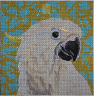 click here to view larger image of White Parrot (hand painted canvases)