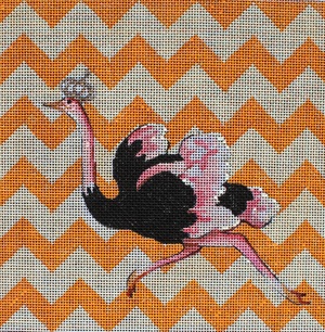 click here to view larger image of Ostrich (hand painted canvases)