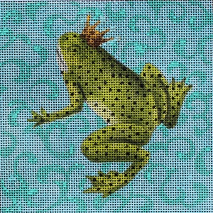 click here to view larger image of Frog with Crown (hand painted canvases)
