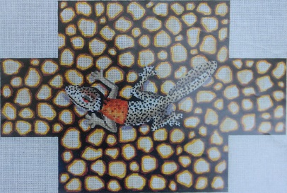 click here to view larger image of Lizard Brick Cover (hand painted canvases)