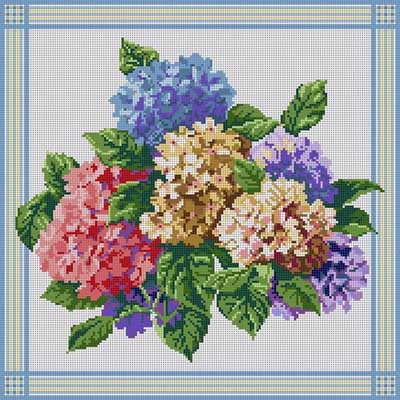 click here to view larger image of Hydrangeas (hand painted canvases)