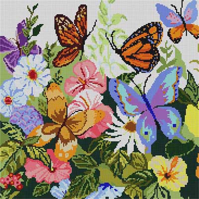 click here to view larger image of Butterfly Garden (hand painted canvases)