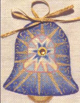click here to view larger image of Blue Bell Ornament (hand painted canvases)