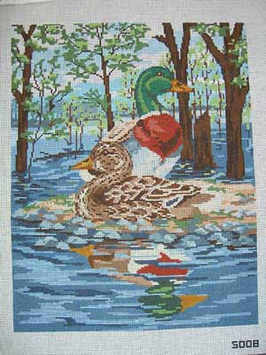 click here to view larger image of Mallards (hand painted canvases)
