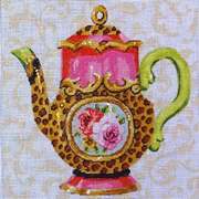 click here to view larger image of Pink Teapot (hand painted canvases)