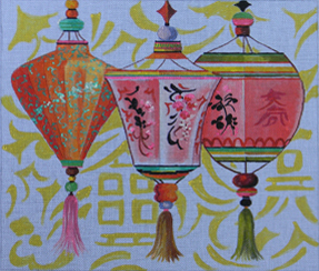 click here to view larger image of Oriental Paper Lanterns (hand painted canvases)