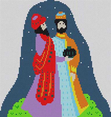 click here to view larger image of 2 Wisemen Nativity (hand painted canvases)
