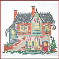 click here to view larger image of Winter Village - Barber Tailor and Green Grocer Stitch Guide (books)