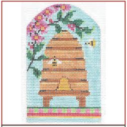 click here to view larger image of Spring Skep With Cherry Blossoms (hand painted canvases)