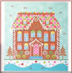 click here to view larger image of Advent Gingerbread House (hand painted canvases)