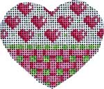 click here to view larger image of Hearts/Trellis Mini Heart (hand painted canvases)