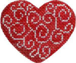 click here to view larger image of Filigree Heart (hand painted canvases)