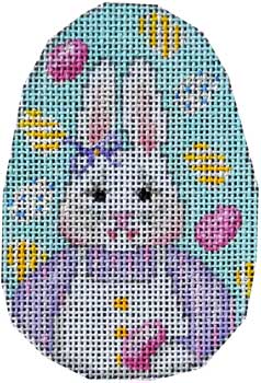 click here to view larger image of Mrs Bunny/Eggs Egg (hand painted canvases)