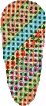click here to view larger image of Bunny Diagonal Pattern Carrot (hand painted canvases)