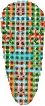click here to view larger image of Bunnies Woven Ribbon Carrot (hand painted canvases)