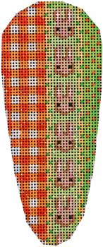 click here to view larger image of Gingham/Bunnies/Dots Carrot (hand painted canvases)