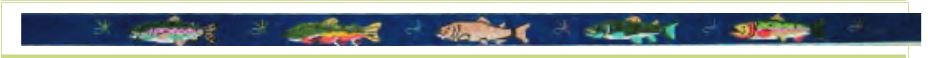 click here to view larger image of Trout Belt - Blue Background (hand painted canvases)